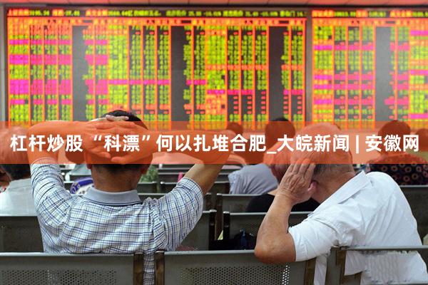 杠杆炒股 “科漂”何以扎堆合肥_大皖新闻 | 安徽网